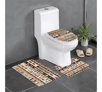 YYHHAOFA Native American Beliefs Lot de 3 tapis de salle de bain antidérapants pour toilettes, coiffeuse et toilettes