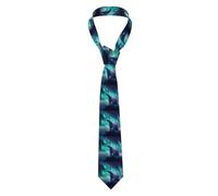 YYHHAOFA Northern Lights - Cravate pour homme - Motif ours polaire - Pour le travail, le travail, les anniversaires, les mariages, les fêtes, les banquets - Entretien facile - 145 x 7,9 cm