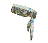 YYHHAOFA Outside the Castle Gate Picture Foulard de sport, absorbant la transpiration et respirant, bandeau de mouvement, foulard double face
