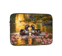 YYHHAOFA Paire de manchettes pour ordinateur portable 15" - Motif canards mandarins - Pour homme et femme - Pour voyage d'affaires, bureau et quotidien