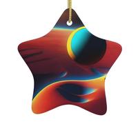 Yyhhaofa Pendentif en céramique pour sapin de Noël Motif planète inconnue Décoration centres commerciaux, supermarchés, magasins