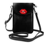 YYHHAOFA Petit sac à bandoulière à rabat en cuir pour femme avec motif Kiss The Lips - Imperméable et durable