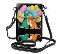 YYHHAOFA Petit sac à bandoulière à rabat en cuir pour femme, motif dinosaure, ballon de fête, imperméable et durable
