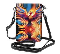 YYHHAOFA Petit sac à bandoulière en cuir coloré avec motif phoenix oiseau pour femme, imperméable et durable