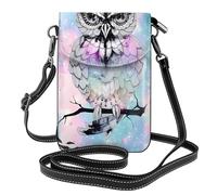 YYHHAOFA Petit sac à bandoulière en cuir pour téléphone portable, 19,3 x 12,4 cm, image de branche d'arbre de hibou pour la marche, le camping, le shopping, les voyages et une utilisation en extérieur