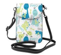 YYHHAOFA Petit sac à bandoulière en cuir pour téléphone portable, 19,3 x 12,4 cm, image de dinosaure mignonne pour la marche, le camping, le shopping, les voyages et une utilisation en extérieur