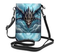 YYHHAOFA Petit sac à bandoulière en cuir pour téléphone portable, 19,3 x 12,4 cm, image de dragon volant pour la marche, le camping, le shopping, les voyages et une utilisation en extérieur