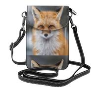 YYHHAOFA Petit sac à bandoulière en cuir pour téléphone portable, 19,3 x 12,4 cm, image de renard pour la marche, le camping, le shopping, les voyages et une utilisation en extérieur