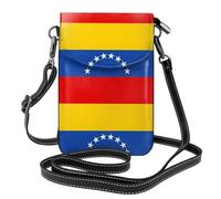 YYHHAOFA Petit sac à bandoulière en cuir pour téléphone portable, 19,3 x 12,4 cm, image du drapeau du Venezuela pour la marche, le camping, le shopping, les voyages et une utilisation en extérieur