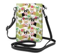 YYHHAOFA Petit sac à bandoulière en cuir pour téléphone portable, 19,3 x 12,4 cm, image hawaïenne tropicale d'ananas pour la marche, le camping, le shopping, les voyages et une utilisation en