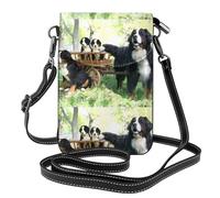YYHHAOFA Petit sac à bandoulière en cuir pour téléphone portable, photo de famille de chien, pour la marche, le camping, le shopping, les voyages et une utilisation en extérieur 19,3 x 12,4 cm