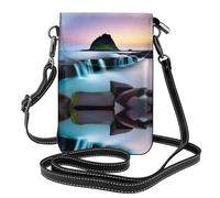 YYHHAOFA Petit sac à main pour téléphone portable 19,3 x 12,4 cm avec image The Beauty of Exposure - Étui à rabat en cuir pour femme, parfait pour la marche, le camping, noir