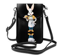 YYHHAOFA Petit sac à main pour téléphone portable 19,3 x 12,4 cm avec motif lapin chef dans un tablier pour femme, parfait pour la marche, le camping