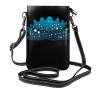 YYHHAOFA Petit sac à main pour téléphone portable 19,3 x 12,4 cm avec motif perles sur le fond marin, étui de téléphone à rabat en cuir pour femme, parfait pour la marche, le camping