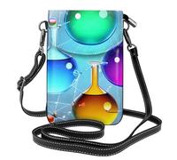 YYHHAOFA Petit sac à main pour téléphone portable 19,3 x 12,4 cm, motif abstrait, science, chimie, étui à rabat en cuir pour femme, parfait pour la marche, le camping