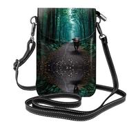 YYHHAOFA Petit sac à main pour téléphone portable 19,3 x 12,4 cm - Motif dinosaure - Étui à rabat en cuir pour femme, parfait pour la marche, le camping
