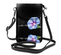 YYHHAOFA Petit sac à main pour téléphone portable de 19,3 x 12,4 cm avec motif bulle de Morning Glory, étui à rabat en cuir pour femme, parfait pour la marche, le camping