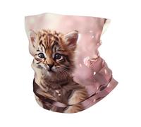 YYHHAOFA Petit tigre sous le cerisier en fleurs imprimé extérieur multifonctionnel foulard respirant absorbant la transpiration convient aux hommes et aux femmes