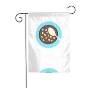 YYHHAOFA Poteau de drapeau de jardin coloré avec imprimé de grains de chocolat et décoration double face 30,5 x 45,7 cm