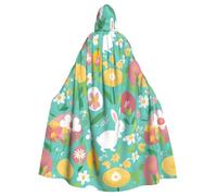 YYHHAOFA Printemps Happy Easter Holiday Pattern Halloween Adulte Cape à capuche Hommes et femmes Vêtements Manteau Jeu de rôle