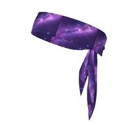 YYHHAOFA Purple River of Stars Foulard de sport décontracté élastique absorbant la transpiration réglable antidérapant