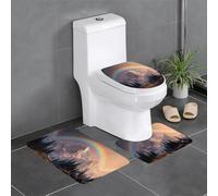 YYHHAOFA Rainbow Behind The Mountains Lot de 3 tapis de sol pour salle de bain, tapis de douche, antidérapant, séchage rapide