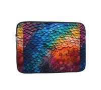 YYHHAOFA Rainbow Fragments Housse de protection pour ordinateur portable 13" Motif écailles de poisson Pour homme et femme Pour voyage d'affaires, bureau et usage quotidien