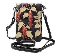 YYHHAOFA Red Berries On The Vine Petit sac à bandoulière en cuir pour femme, imperméable et durable