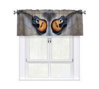 YYHHAOFA Rideaux courts avec tringle à cantonnière - 137,2 x 45,7 cm - Belle image de guitare pour cuisine, salle de bain, chambre à coucher, studio - S'adapte à la plupart des tringles à rideaux