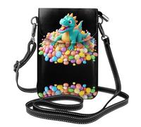 YYHHAOFA Sac à bandoulière à rabat en cuir avec motif dinosaure dans un tas de bonbons pour femme, imperméable et durable