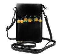 YYHHAOFA Sac à bandoulière à rabat en cuir pour femme Motif citrouille et épine de fleur, imperméable et durable