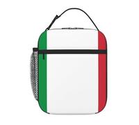 YYHHAOFA Sac à déjeuner isotherme portable imprimé drapeau italien réutilisable durable pour homme et femme facile à transporter