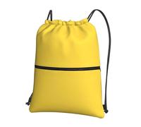 YYHHAOFA Sac à dos à fermeture éclair avec cordon de serrage imprimé jaune viol - Sac de sport léger avec tissu résistant à l'eau, poche avant pratique et sangles réglables pour le voyage