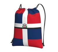 YYHHAOFA Sac à dos avec cordon de serrage imprimé République dominicaine - Durable, léger et résistant à l'eau - Pour voyage, sport et transport quotidien