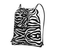 YYHHAOFA Sac à dos avec cordon de serrage imprimé zèbre - Sac de sport durable, léger et résistant à l'eau pour les voyages, le sport et le transport quotidien