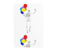 YYHHAOFA Squelette tirant des ballons imprimés peinture décorative en étain 20,3 x 30,5 cm fabriqué en fer blanc, résistant à l'usure et durable