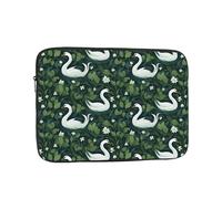 YYHHAOFA Swan Housse de protection antichoc pour ordinateur portable 13" Motif feuilles vertes