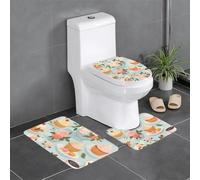 YYHHAOFA Sweet Afternoon Tea Lot de 3 tapis de sol antidérapants à séchage rapide pour salle de bain
