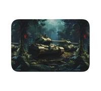 YYHHAOFA Tanks in the Jungle Tapis de sol antidérapant et épais pour salle de bain, chambre à coucher, tapis lavable 40,6 x 61 cm