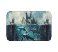 YYHHAOFA Tapis de sol en velours avec motif baleine sous le château, tapis de chambre, salon, dortoir, décoration de la maison