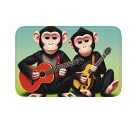 YYHHAOFA Tapis de sol en velours avec motif de singe musical, pour chambre à coucher, salon, dortoir, décoration de la maison