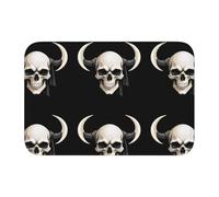 YYHHAOFA Tapis de sol en velours avec motif tête de mort maléfique - Pour chambre à coucher, salon, dortoir, décoration de la maison