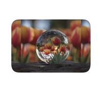 YYHHAOFA Tapis de sol en velours avec motif tulipe boule de cristal pour chambre à coucher, salon, dortoir, décoration de la maison