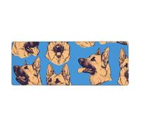 YYHHAOFA Tapis de souris extra large avec motif berger allemand pour ordinateur de bureau, clavier de jeu, version épaisse, 30,5 x 80 cm