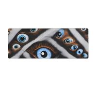 YYHHAOFA Tapis de souris imprimé « The Evil Eye » extra large, antidérapant, clavier de jeu, version épaisse, 30,5 x 80 cm
