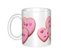 YYHHAOFA Tasse en céramique avec impression « Love Cookies » pour cappuccino, latte, céréales, yaourt, lait, boissons chaudes ou froides, four à micro-ondes
