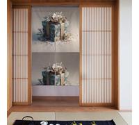 YYHHAOFA The beauty of Gift Box Rideau de porte à motif épissure de séparation Protection de l'intimité Convient pour la cuisine, la salle de bain, la chambre 86,4 x 142,2 cm