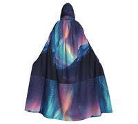 YYHHAOFA The Beauty Of The Aurora Pattern Halloween Cape à capuche pour homme et femme