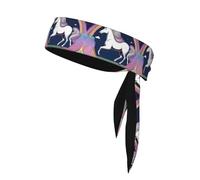 YYHHAOFA The Illusion of Unicorn Picture Foulard de sport absorbant la transpiration et respirant, bandeau de mouvement, foulard double face