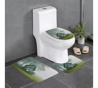 YYHHAOFA The Little House in The Fog Lot de 3 tapis de salle de bain antidérapants pour toilettes, coiffeuse et toilettes
